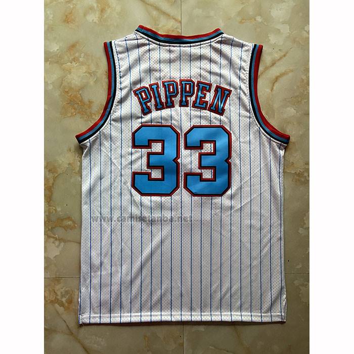 Camiseta Chicago Bulls Scottie Pippen NO 33 Mitchell & Ness 1997-98 Blanco1